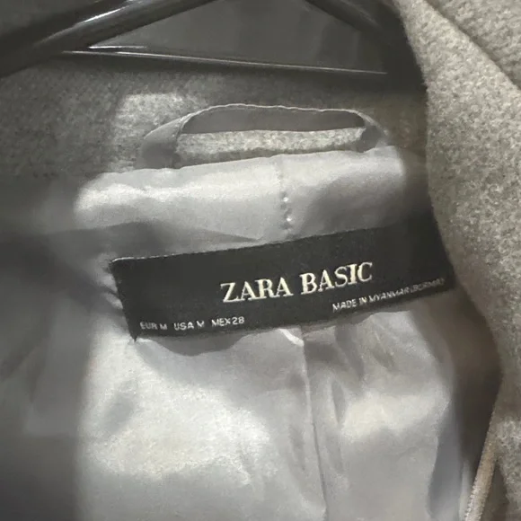 Zara Charcoal Hooded Pea Coat - Picture 4 of 5